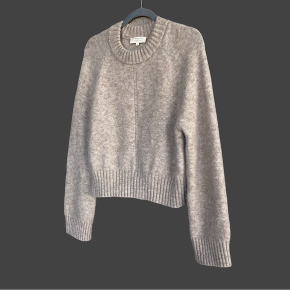 SEZANE Neutral Soft Cream Beige Alpaca Wool Sweater Pullover Sama Jumper - Picture 4 of 10